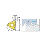 60°Partialprofile (Right) Extrnal/Internal - Makotools Industrial Supply Tools for Metal Cutting